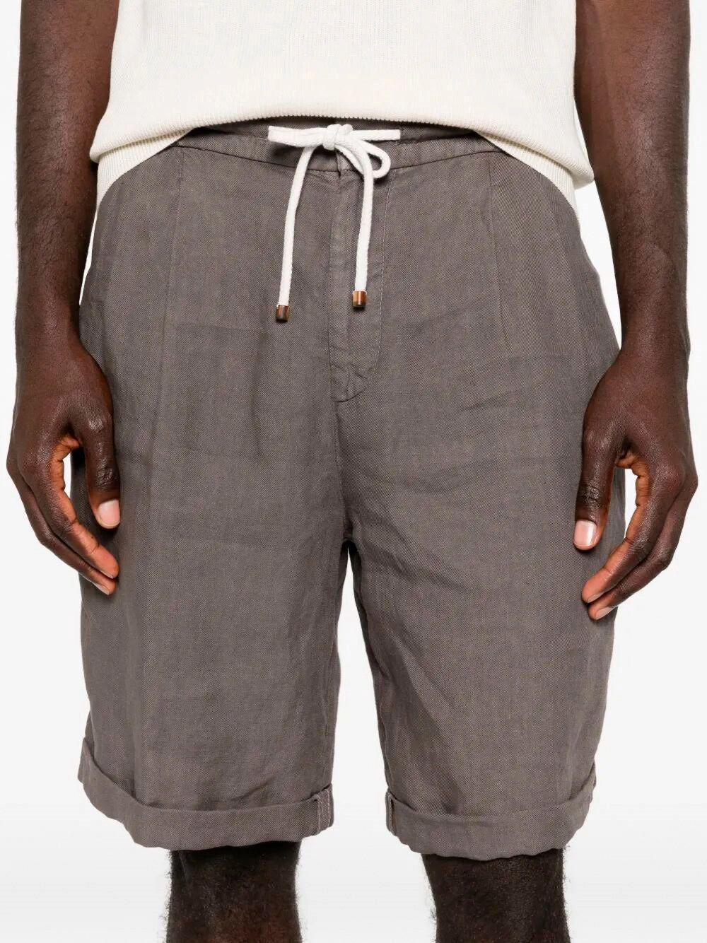 Brunello Cucinelli Men Linen Bermuda BRUNELLO CUCINELLI
