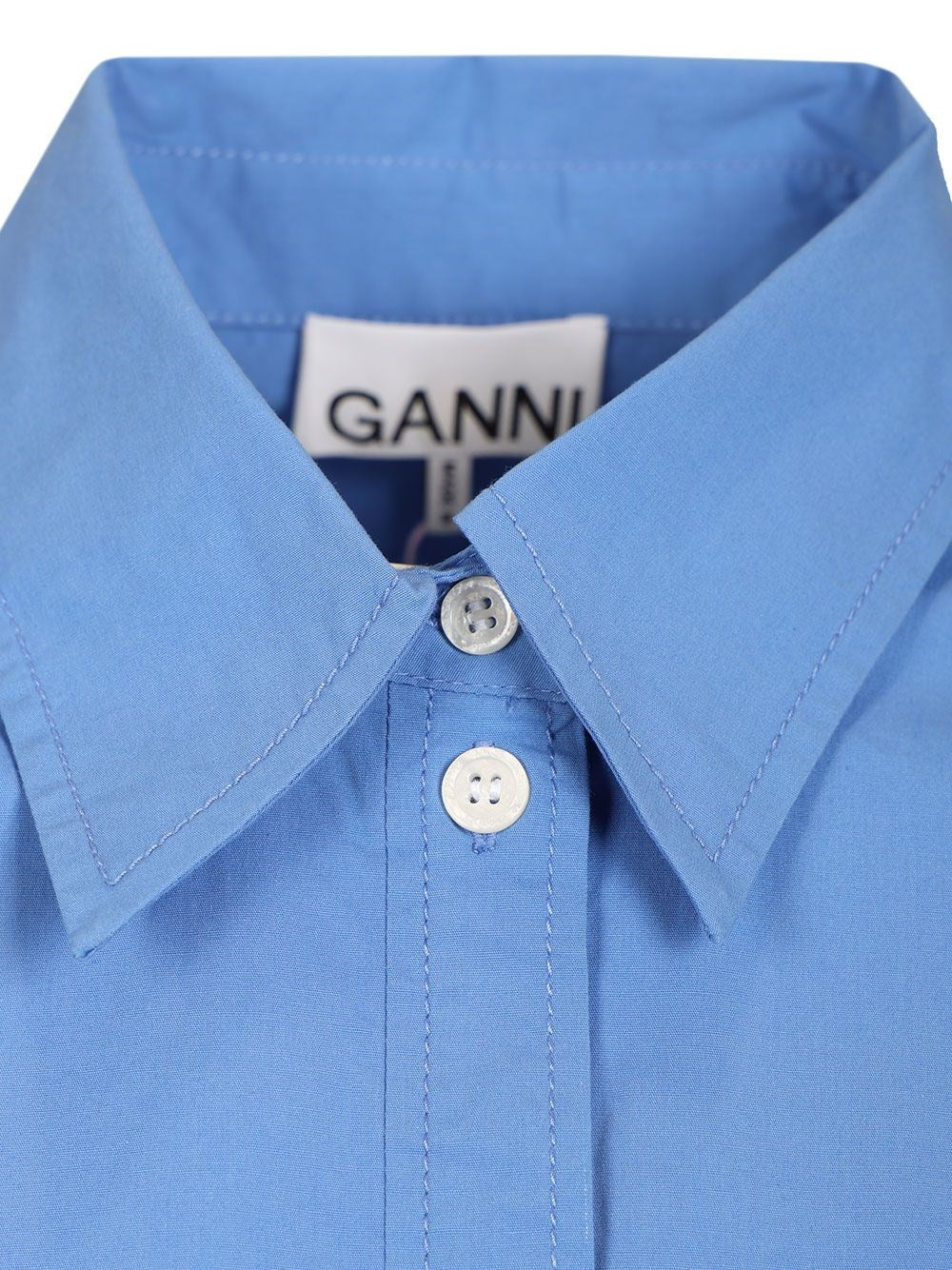 Ganni Women Cotton Shirt With Lace Details GANNI