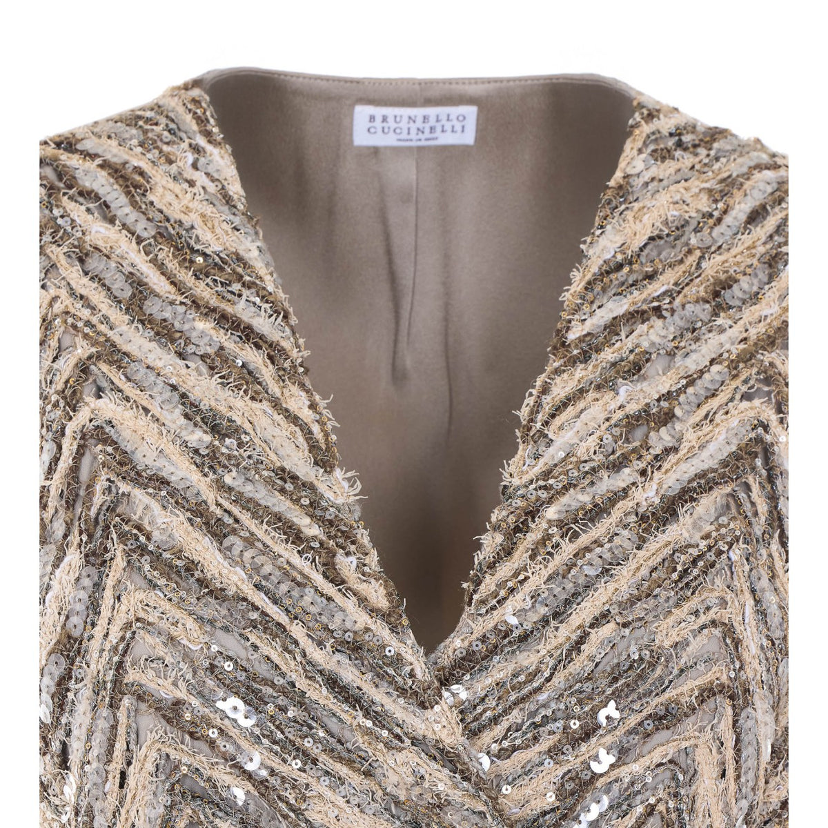 Brunello Cucinelli Women Dazzling Chevron Gilet BRUNELLO CUCINELLI