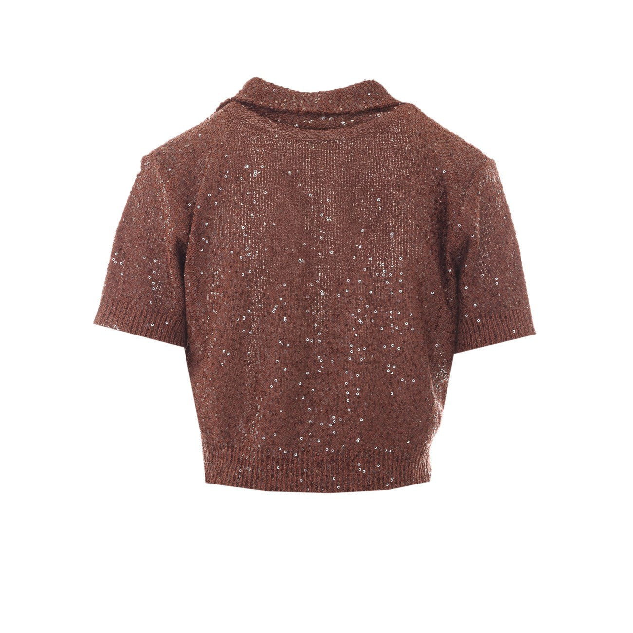 Brunello Cucinelli Women Dazzling Knit Polo In Linen, Cashmere And Silk BRUNELLO CUCINELLI