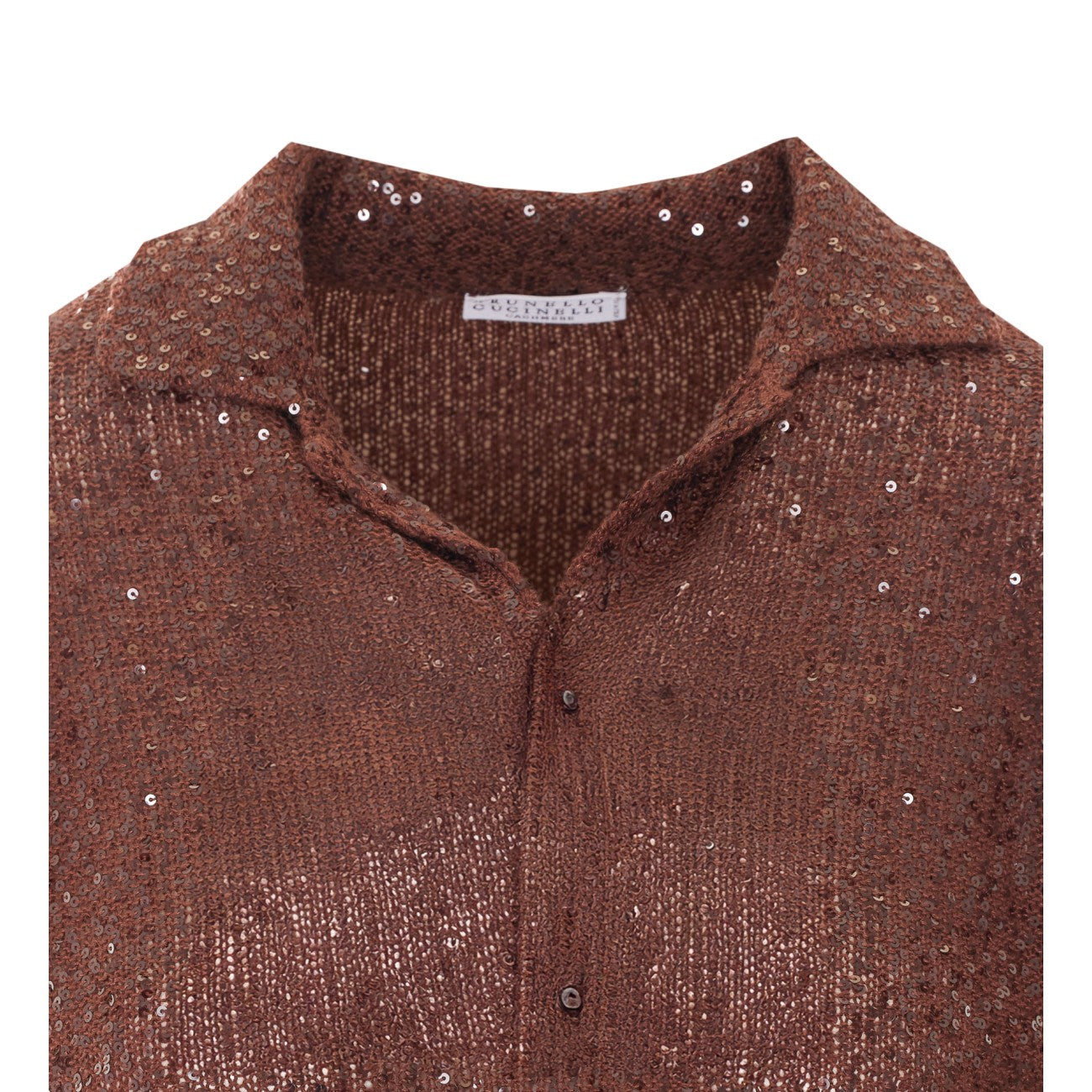 Brunello Cucinelli Women Dazzling Knit Polo In Linen, Cashmere And Silk BRUNELLO CUCINELLI
