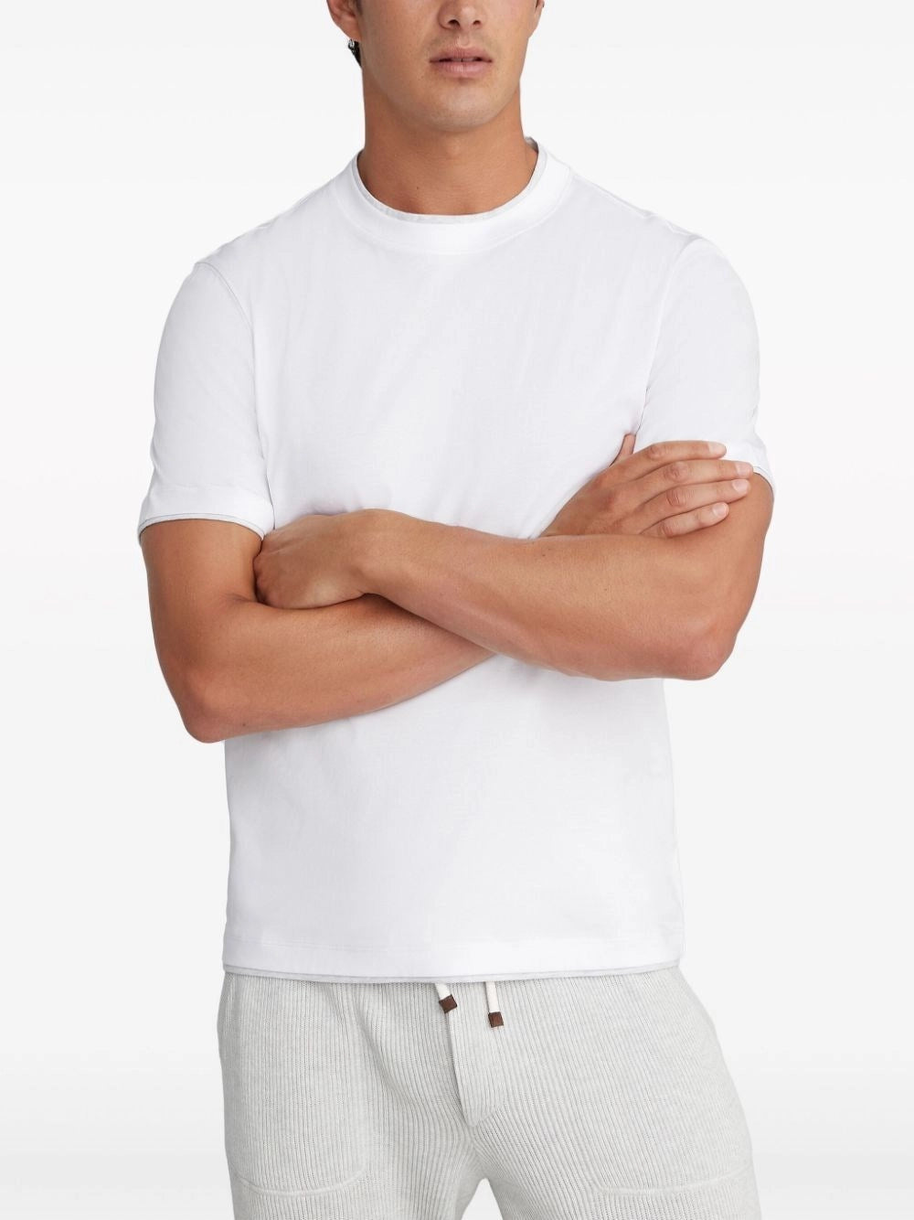 Brunello Cucinelli Men T-Shirt With Faux-Layering BRUNELLO CUCINELLI