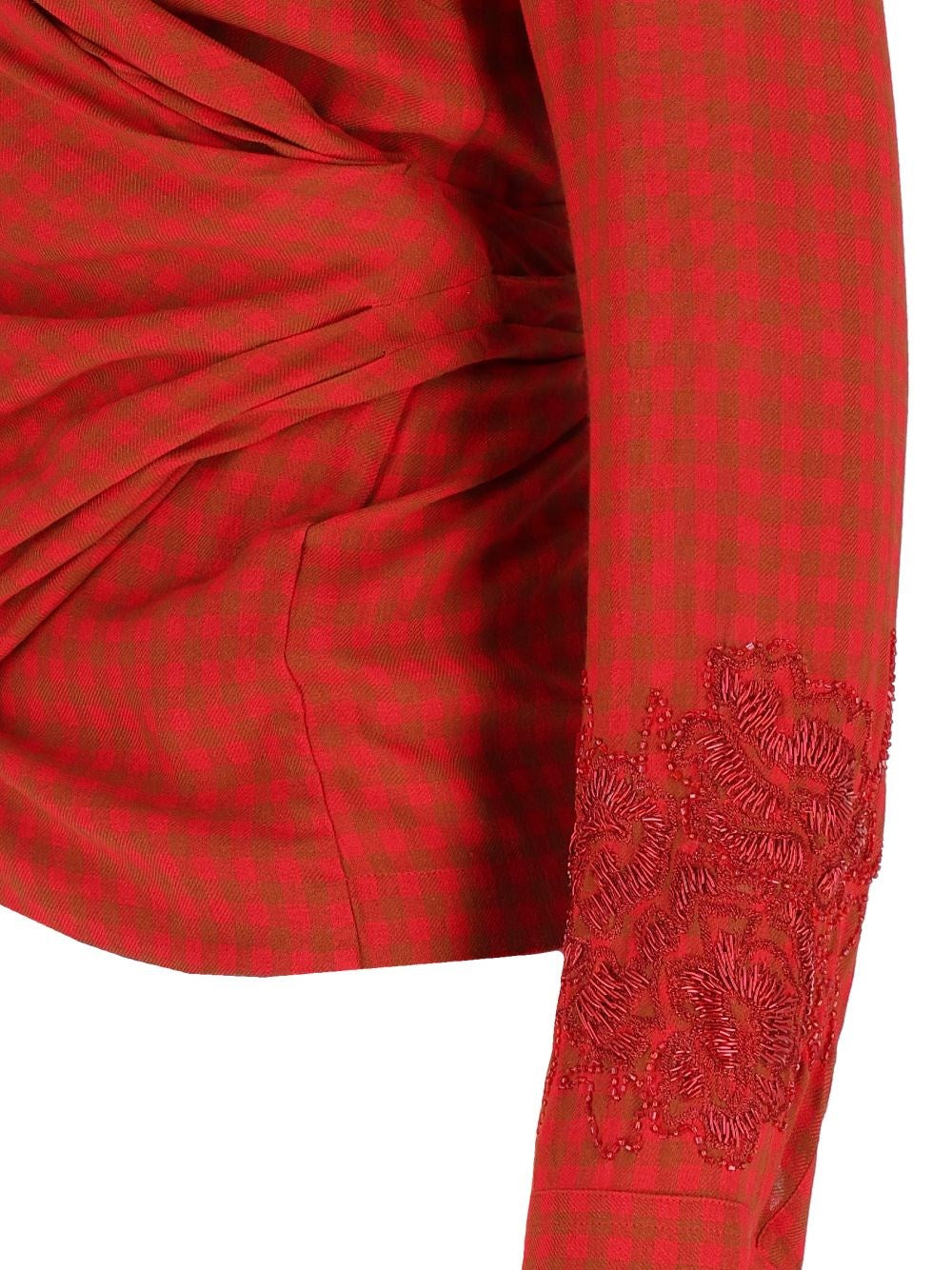 Dries Van Noten Women Wrap Shirt With Embroidery DRIES VAN NOTEN