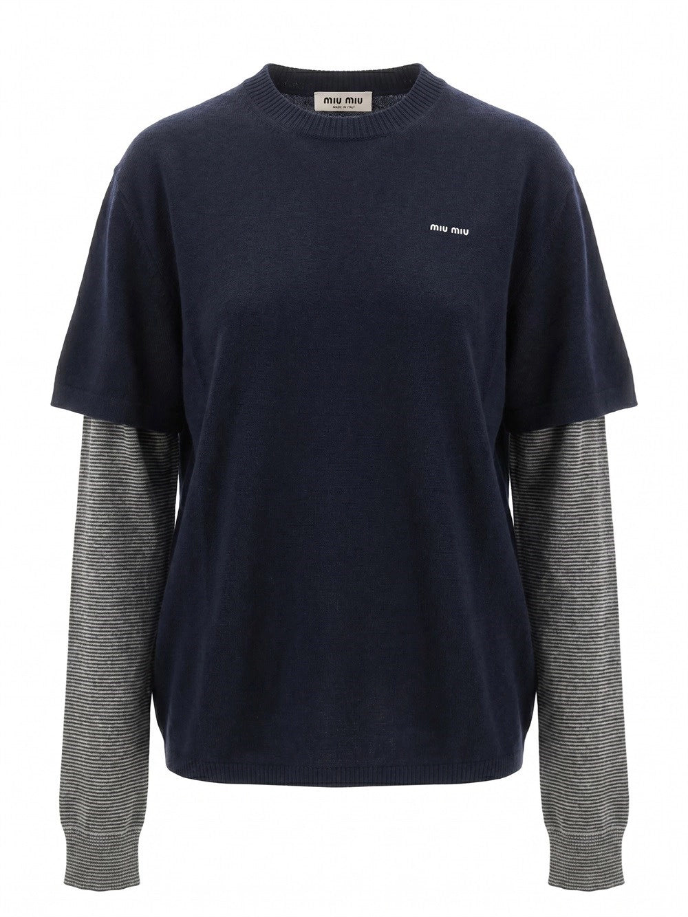 Miu Miu Women Sweater With Jersey Sleeves MIU MIU