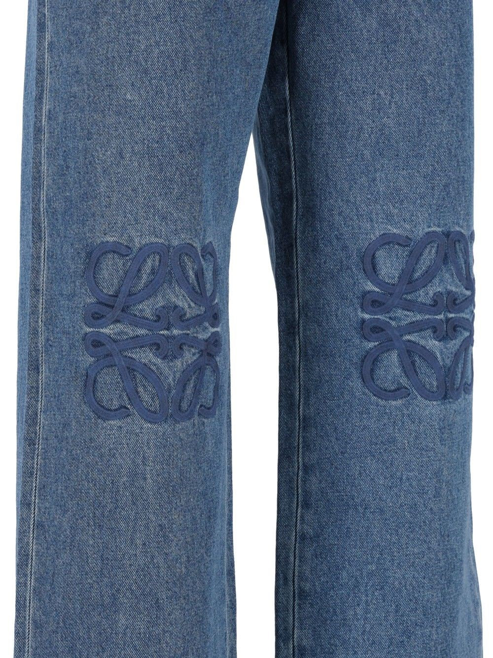 Loewe Men Anagram Baggy Denim Jeans LOEWE
