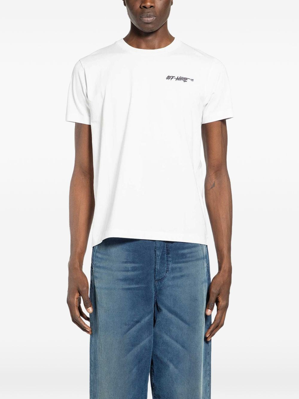 Off-White Men T-Shirt With Shadow Logo Print OFF-WHITE