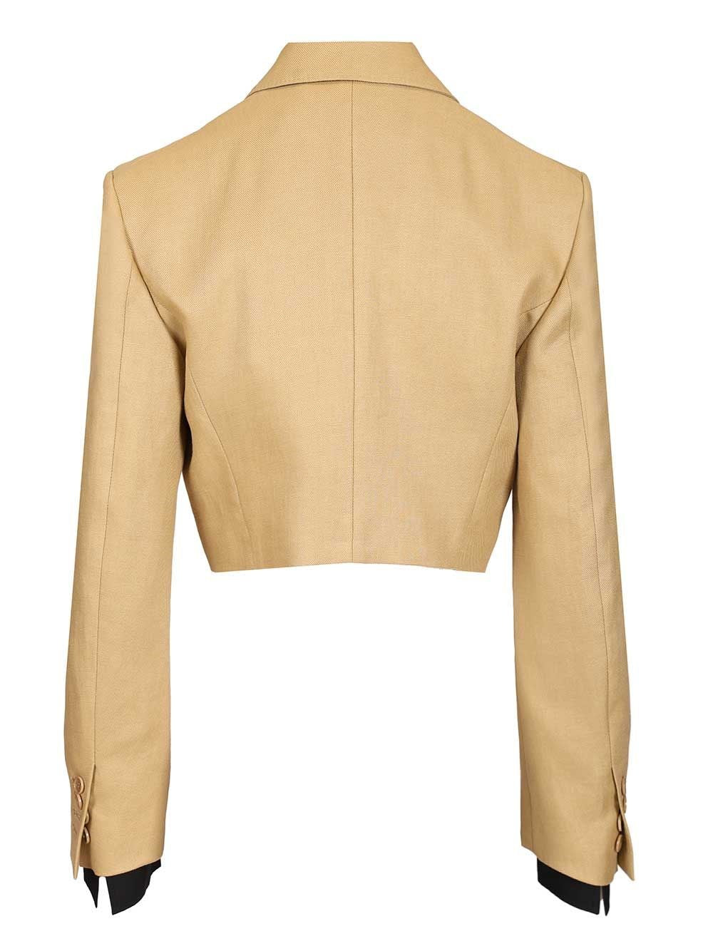 Max Mara Women Linen Diagonal Crop Jacket MAX MARA