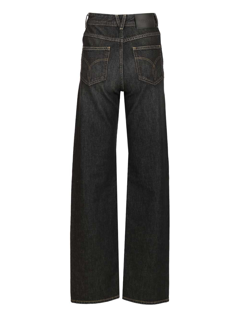 Versace Women Regular High-Waisted Decorated Jeans VERSACE