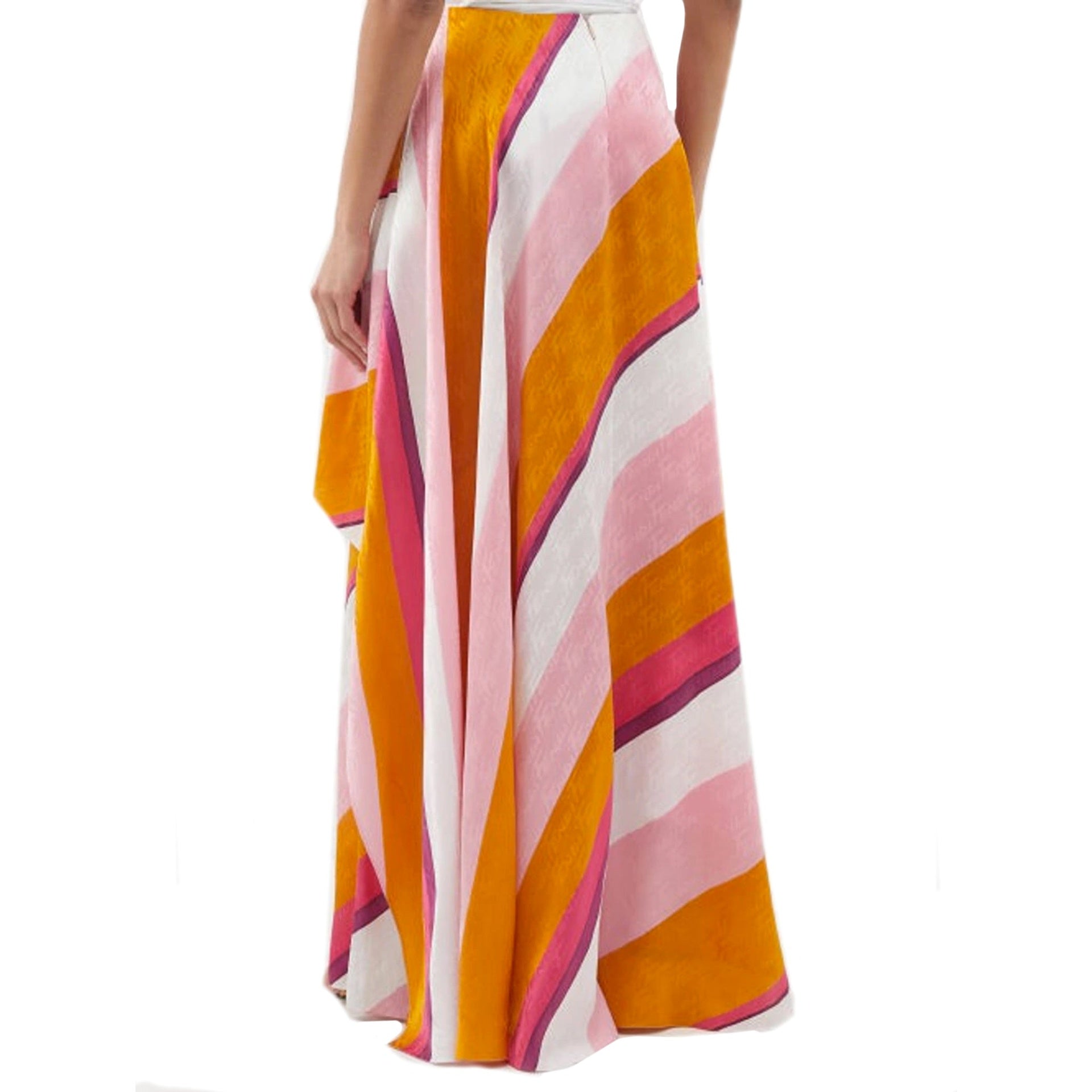 Fendi Ff Color-Block Draped Trousers Women FENDI