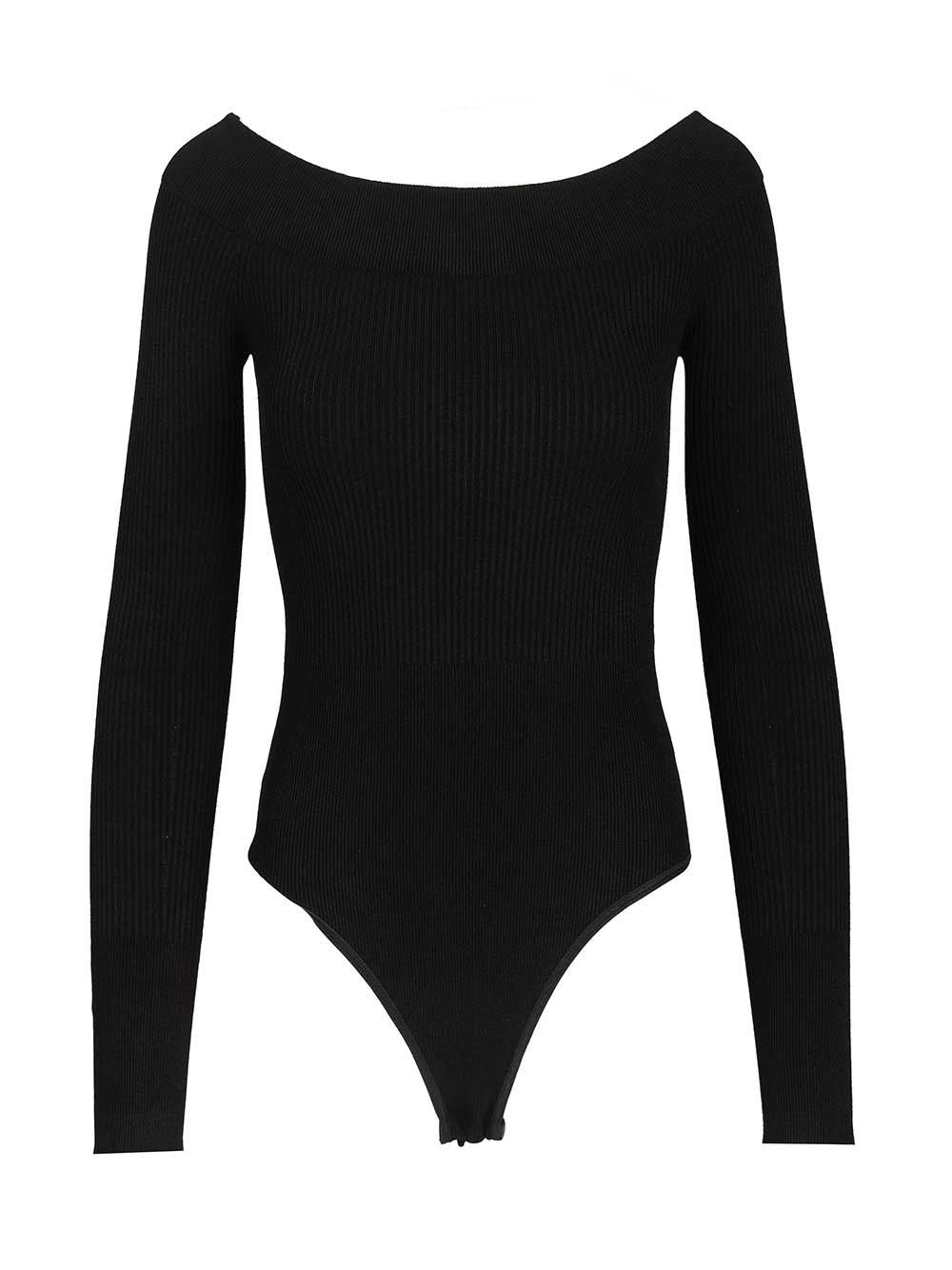 Alaïa Women Ribbed Knit Bodysuit ALAIA