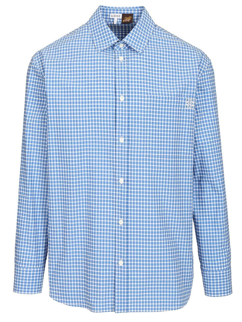 Loewe Paula's Ibiza Men Lightweight Textured Checked Cotton Shirt. LOEWE