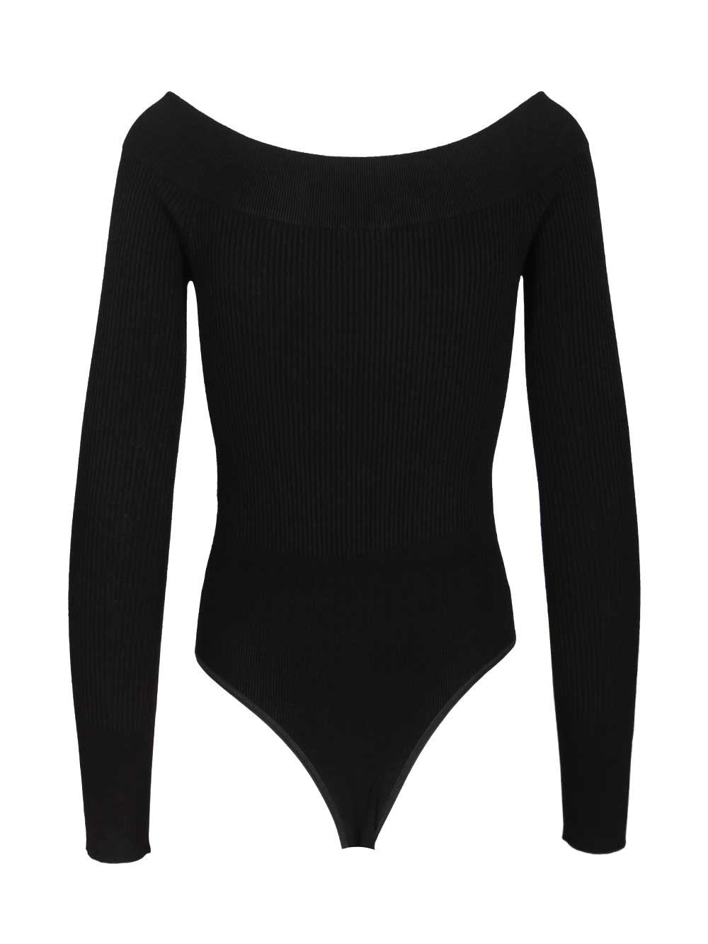 Alaïa Women Ribbed Knit Bodysuit ALAIA