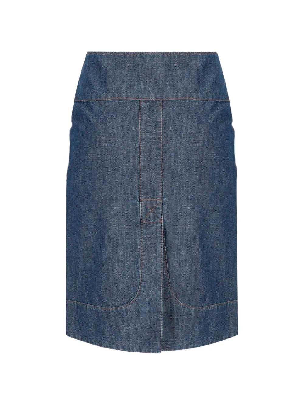 Fendi Women `Chambray` Denim Skirt FENDI