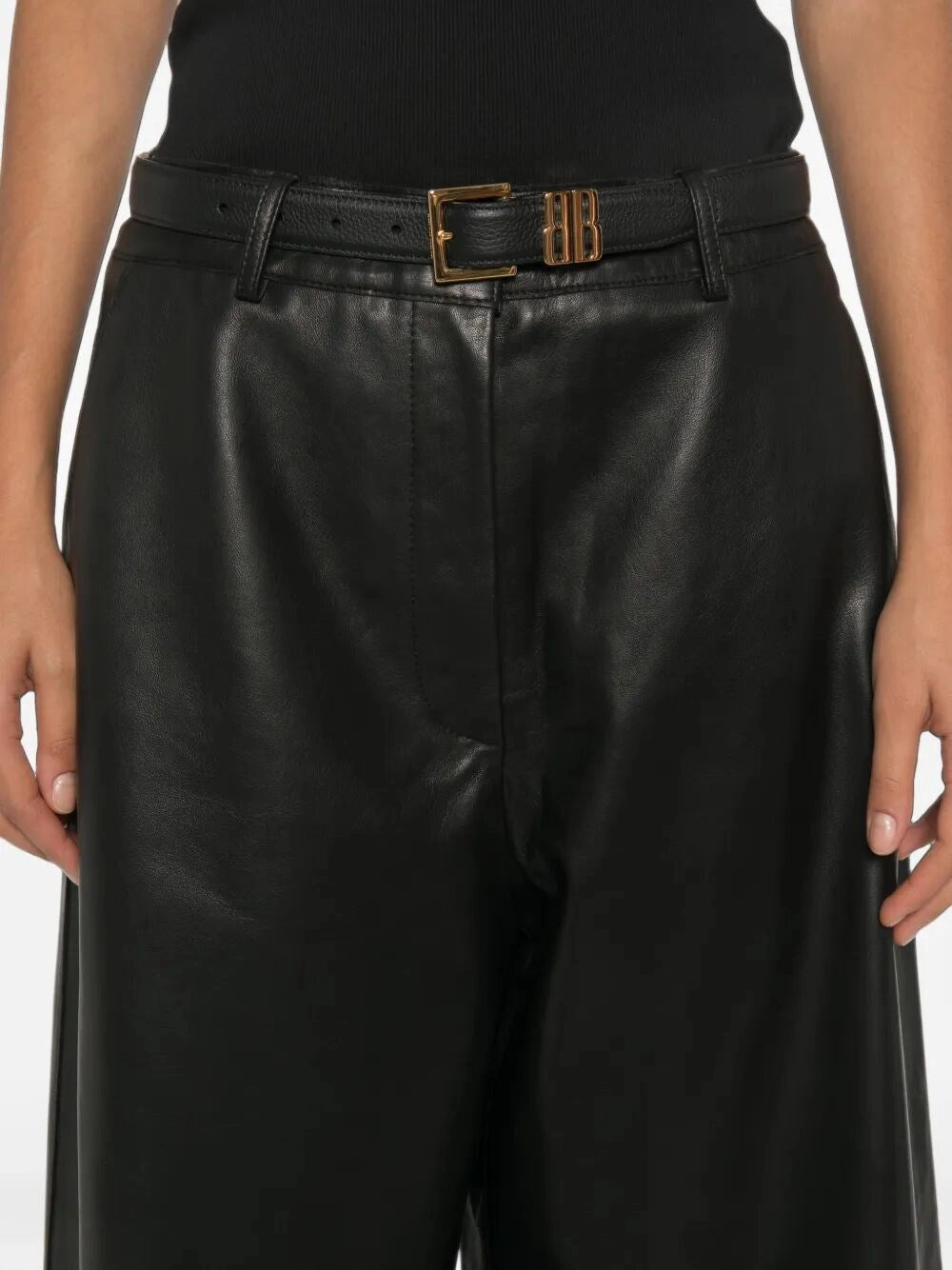 P.A.R.O.S.H. Women Leather Wide-Leg Pants