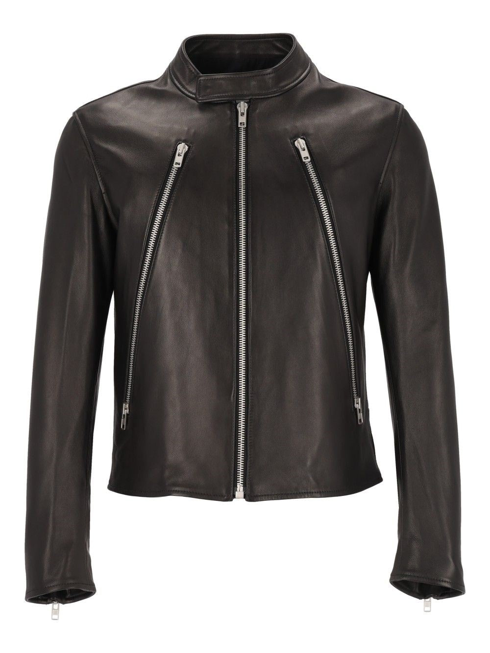 Maison Margiela Men 5-Zip Leather Jacket MAISON MARGIELA