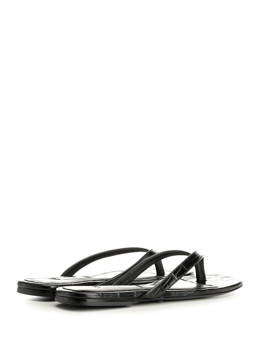 Toteme Women Croco-Embossed Flip Flops TOTEME