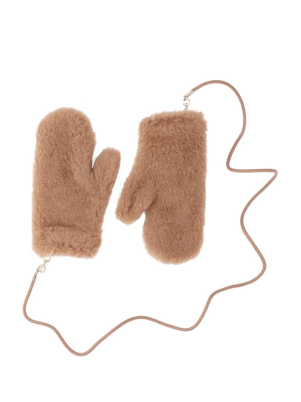 Max Mara Women Teddy Fabric Mittens MAX MARA