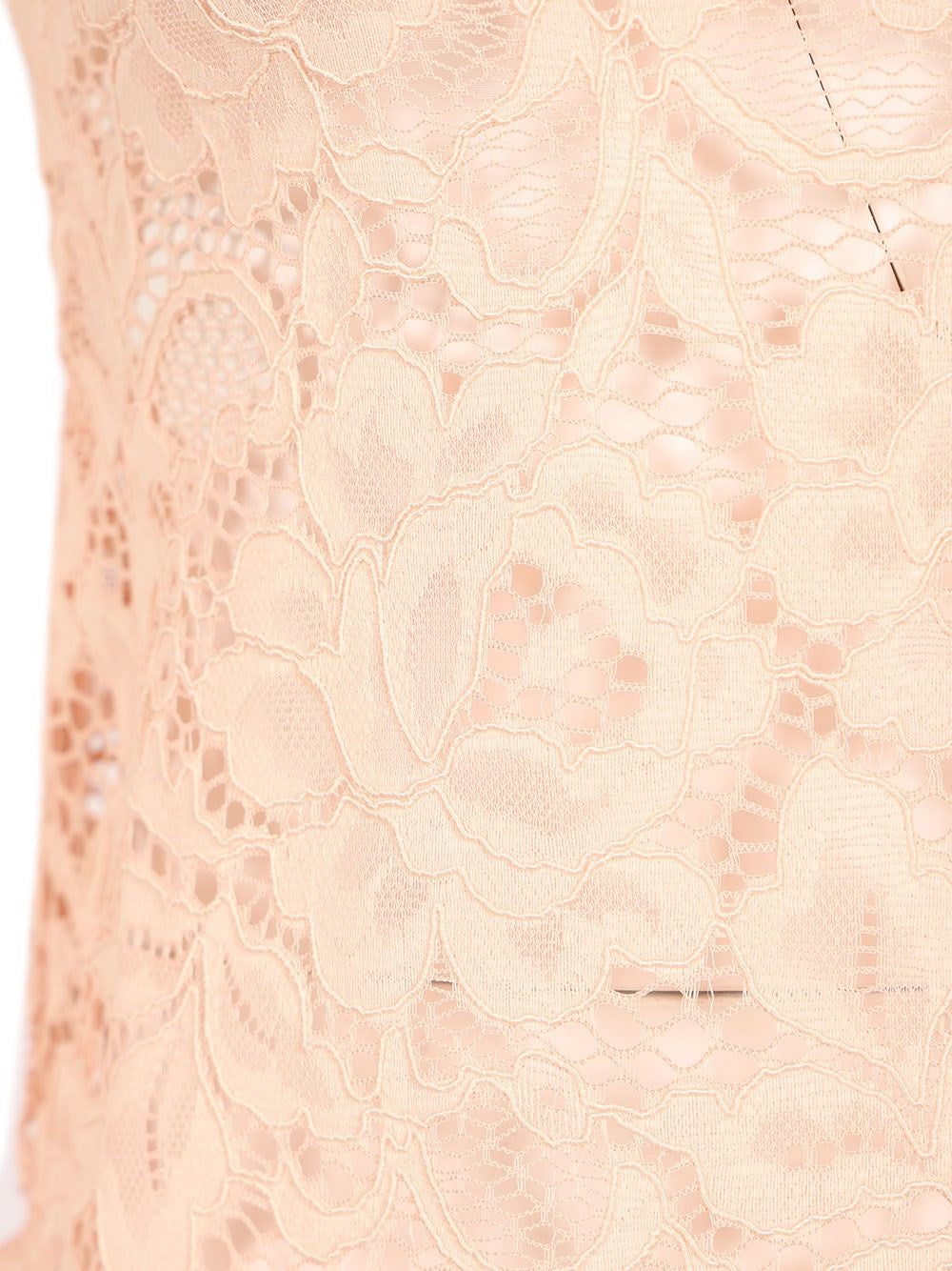 Self-Portrait Women Beige Bodysuit In Flesh-Colored Lace SELF-PORTRAIT