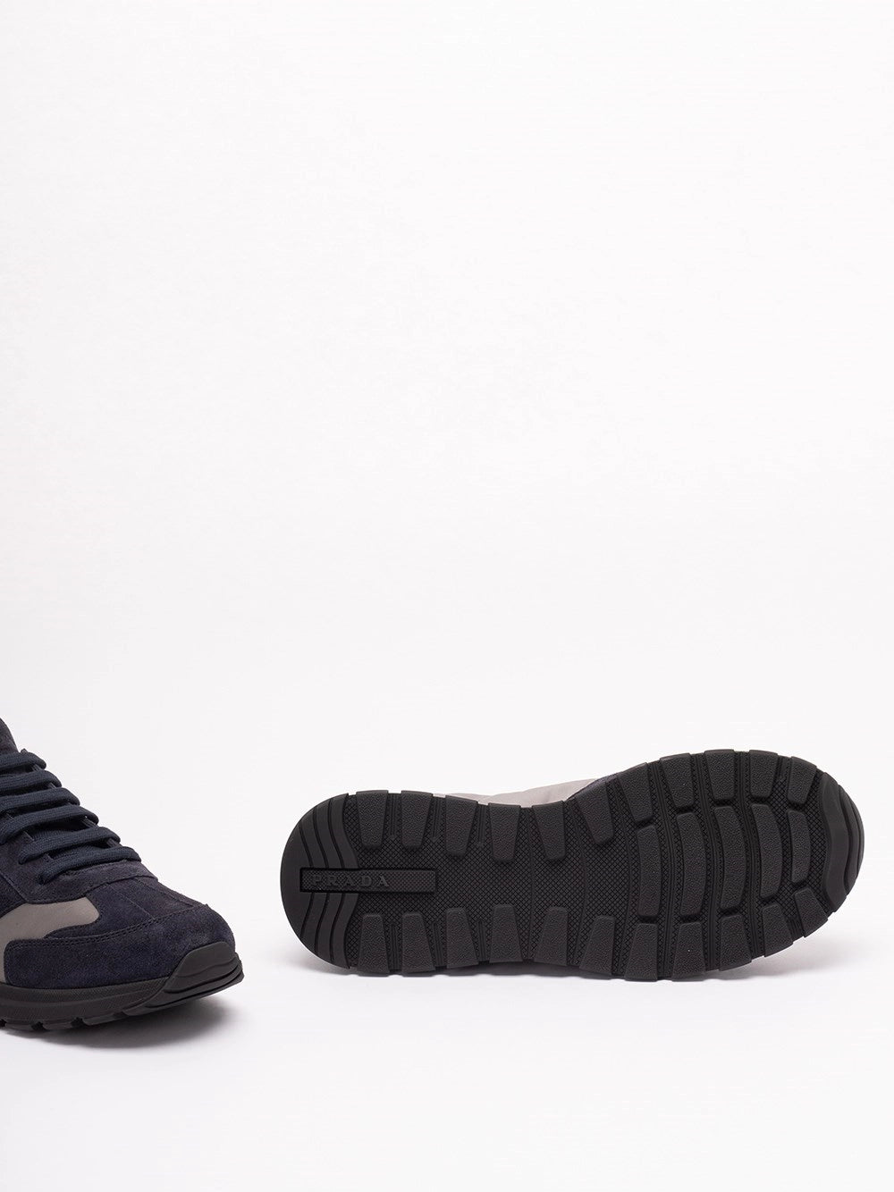 Prada Men Suede And Re-Nylon Sneakers PRADA