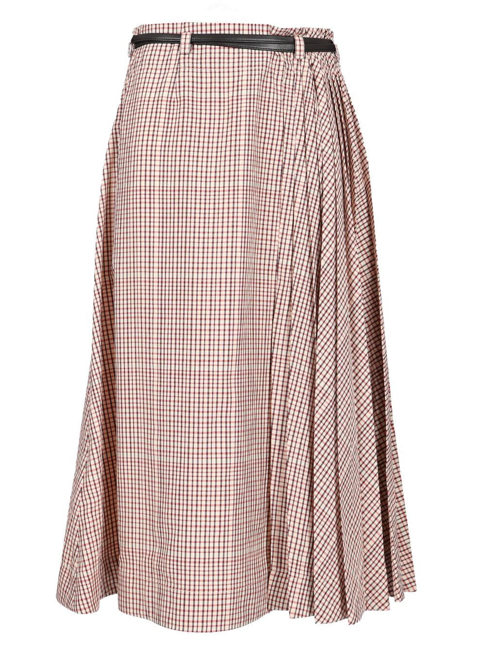 Bottega Veneta Women Checked Midi Skirt BOTTEGA VENETA