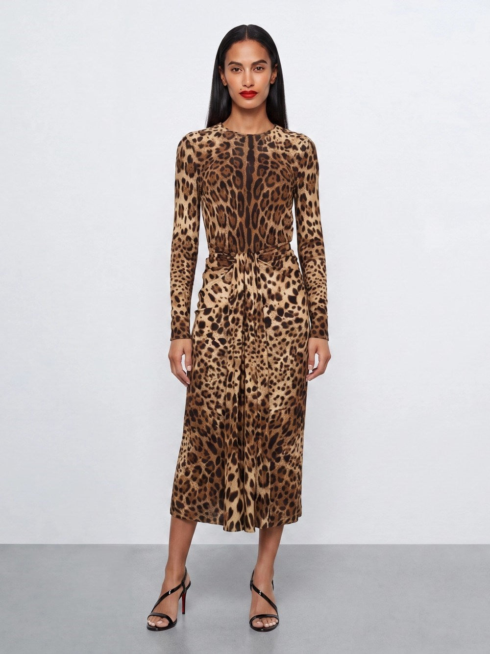 Dolce & Gabbana Women Viscose Jersey Dress With A Leopard Print DOLCE & GABBANA