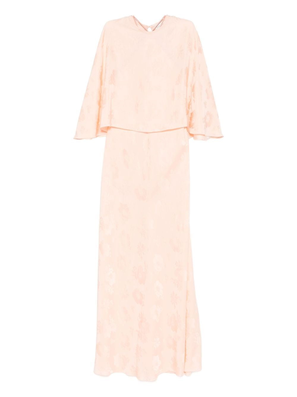 Forte_Forte Women Fluid Bouquet Jacquard Bias Dress With Cape FORTE FORTE
