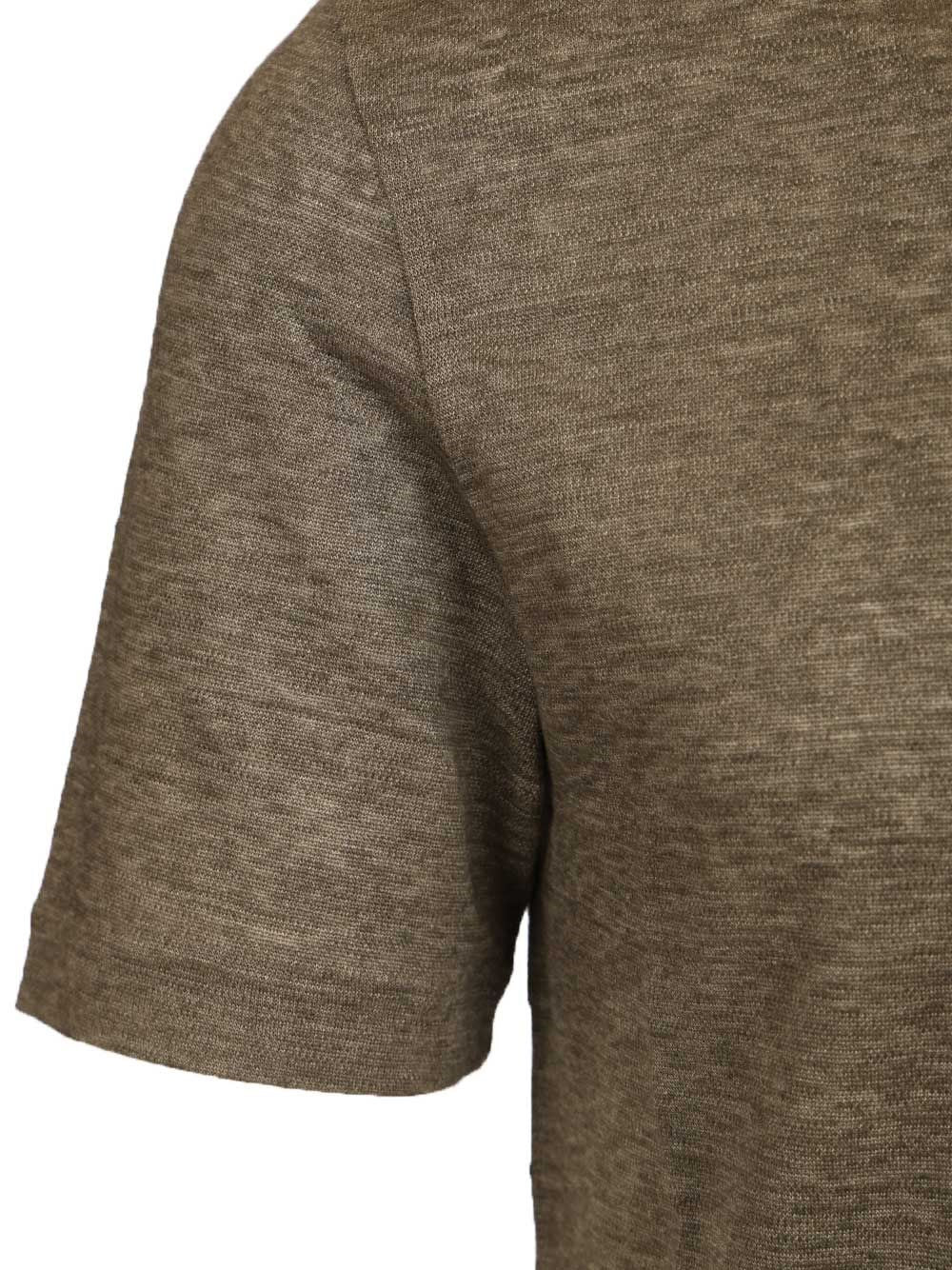 Zegna Men Linen T-Shirt. ZEGNA