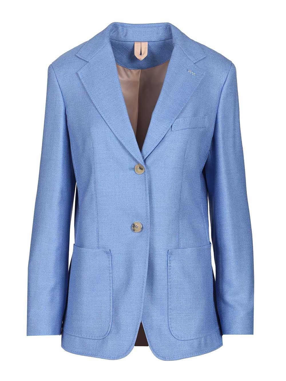 Max Mara Women Single-Breasted Wool And Silk Canvas Blazer MAX MARA