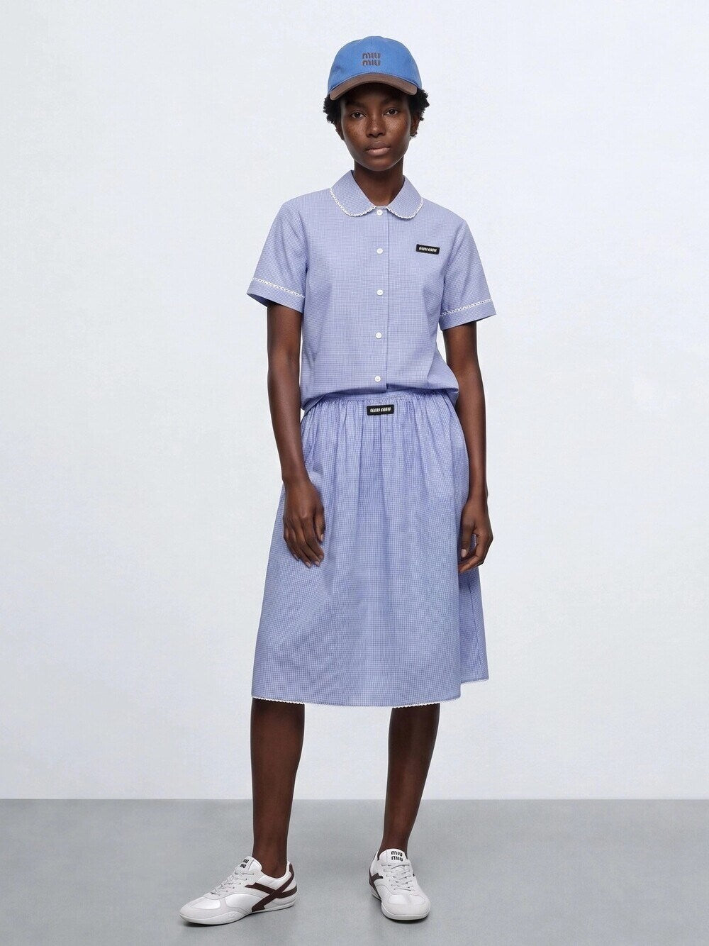 Miu Miu Women Gingham Skirt MIU MIU