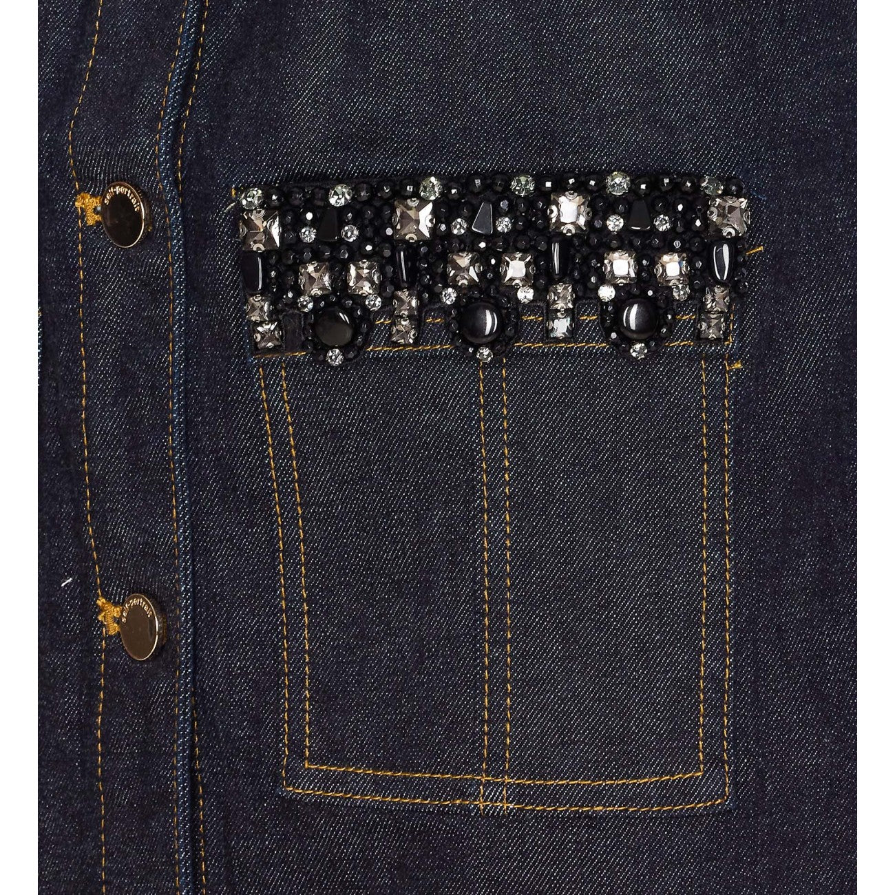 Self Portrait Women Denim Crystal Mini Dress SELF-PORTRAIT