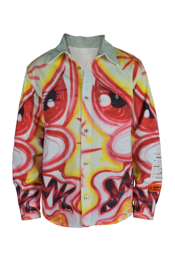 Heron Preston Men Multicolored Denim Jacket HERON PRESTON