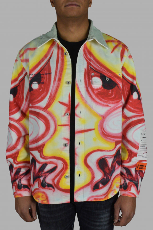 Heron Preston Men Multicolored Denim Jacket HERON PRESTON