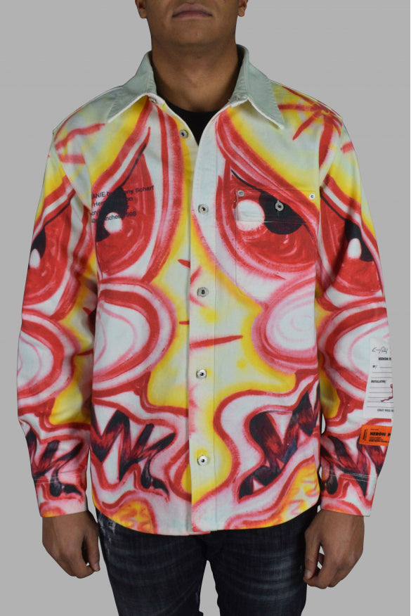 Heron Preston Men Multicolored Denim Jacket HERON PRESTON