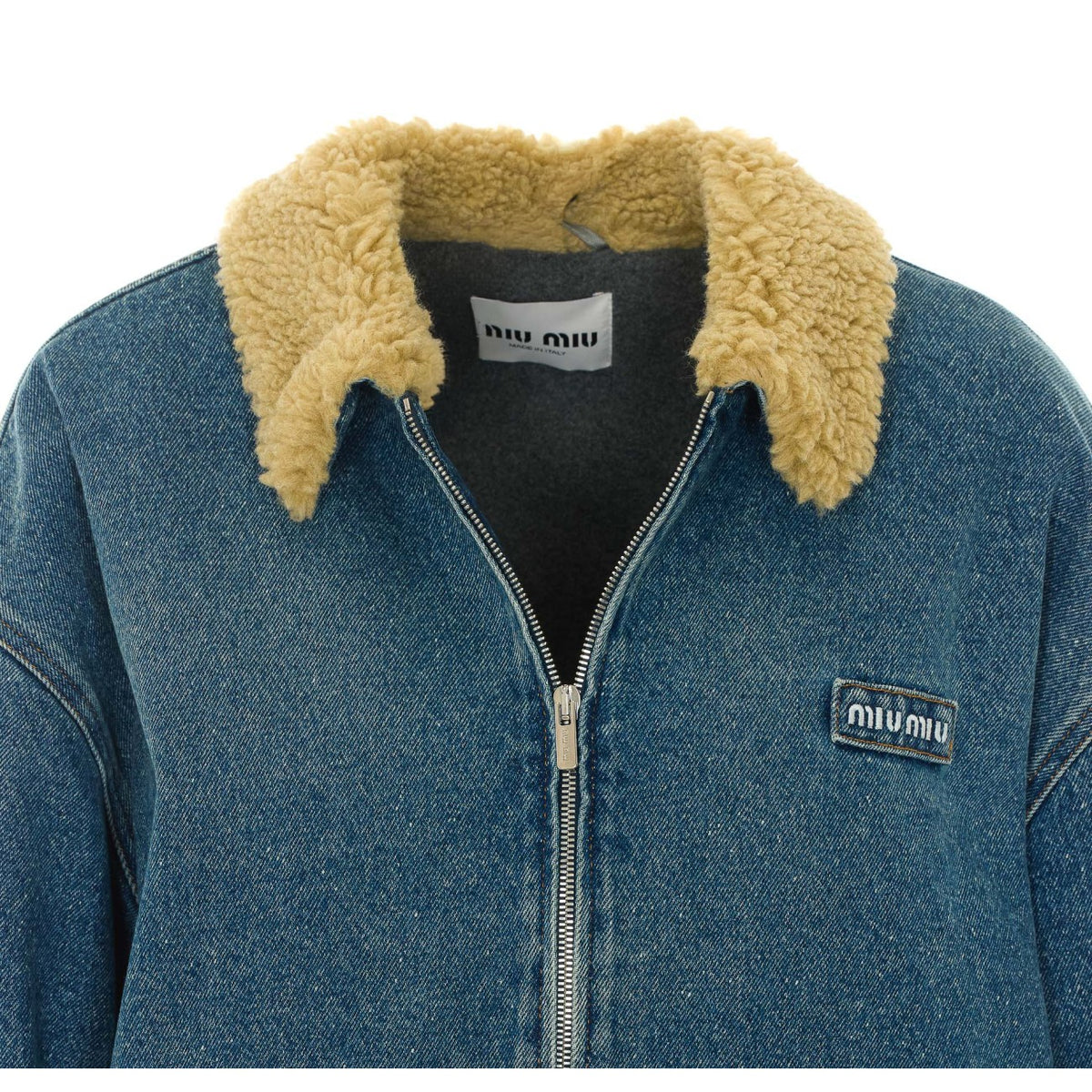 Miu Miu Women Denim Logo Blosuon MIU MIU