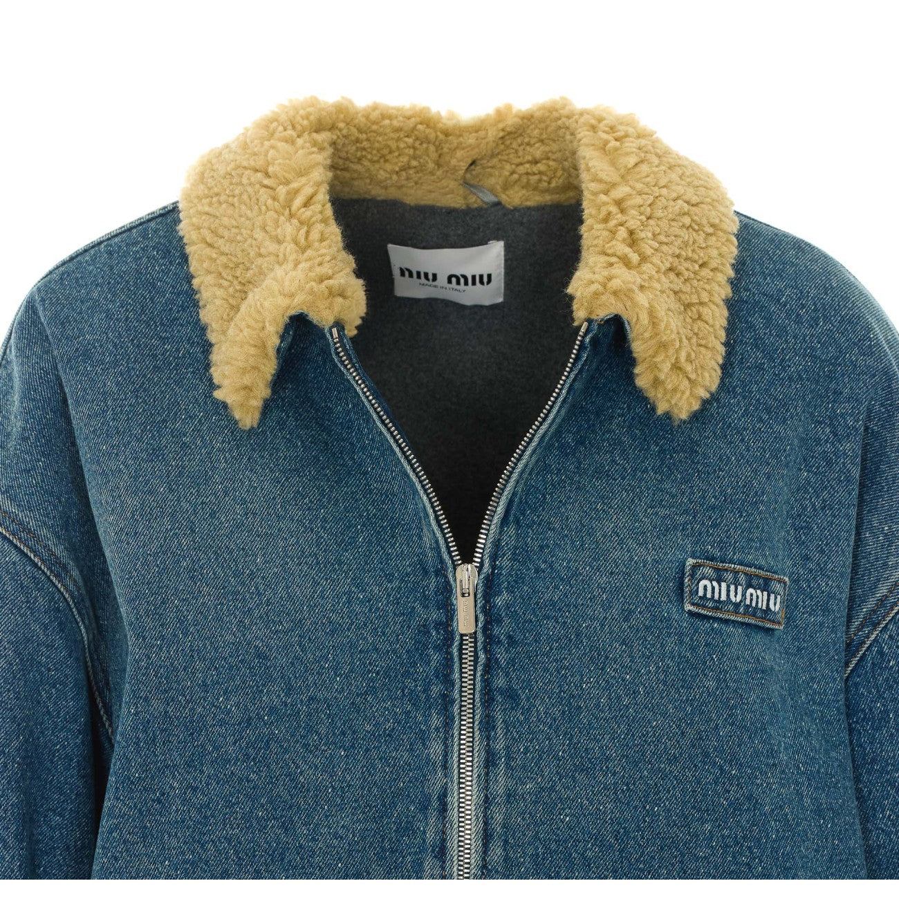Miu Miu Women Denim Logo Blosuon MIU MIU