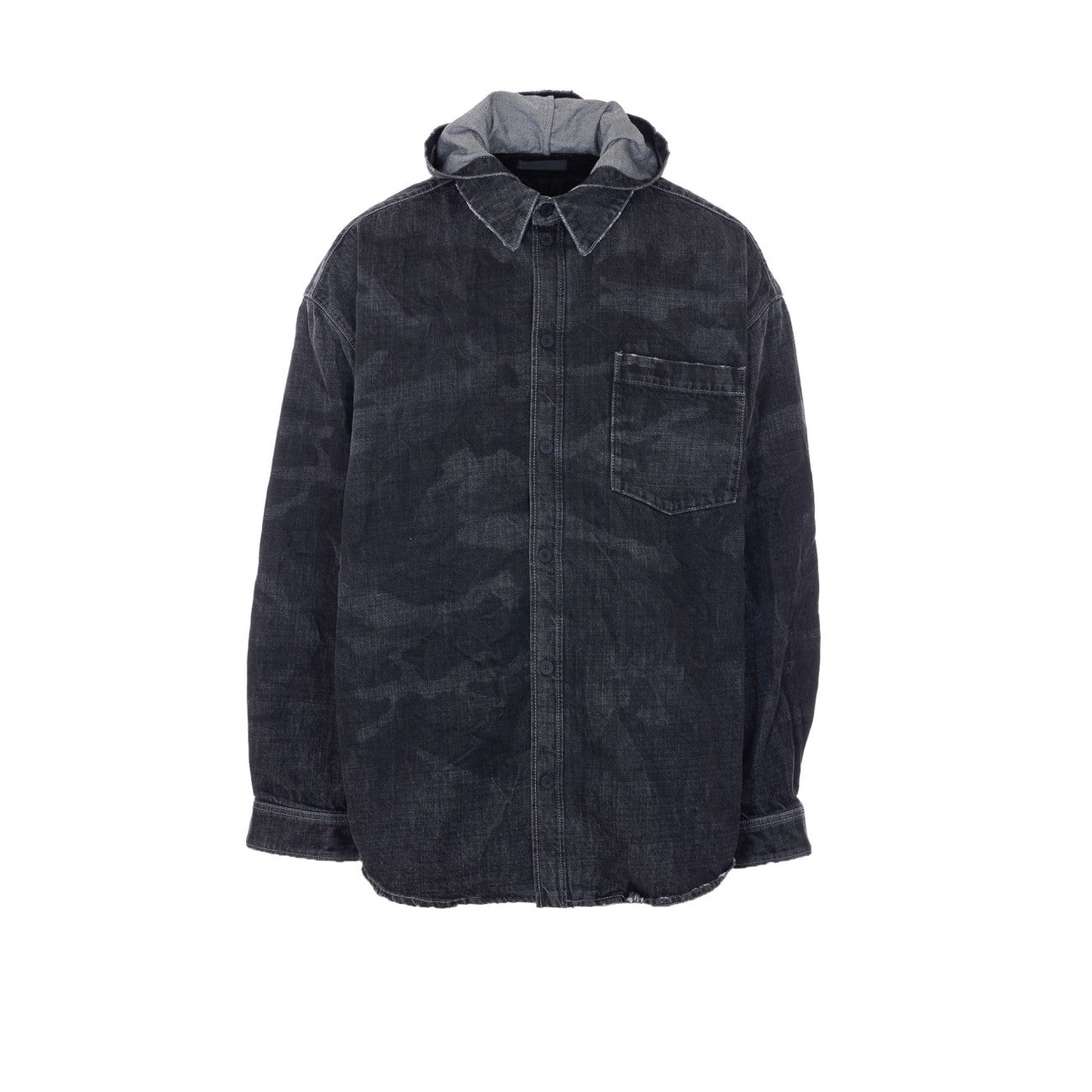 Balenciaga Men Denim Shirt Parka BALENCIAGA