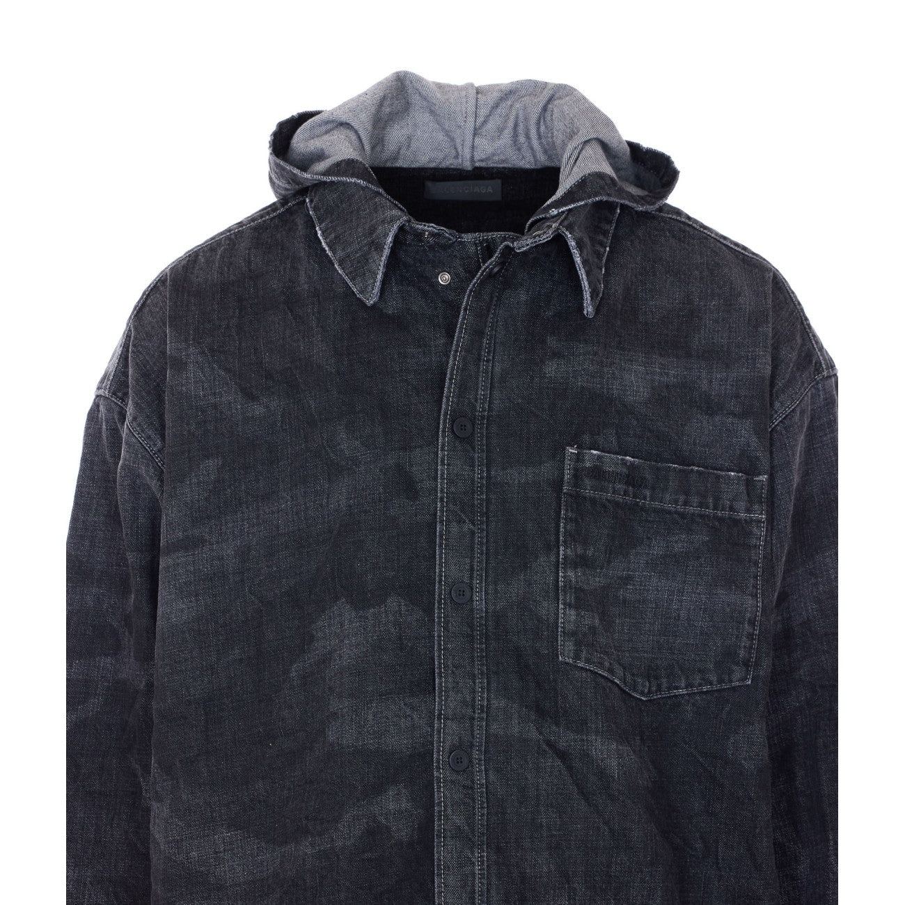 Balenciaga Men Denim Shirt Parka BALENCIAGA