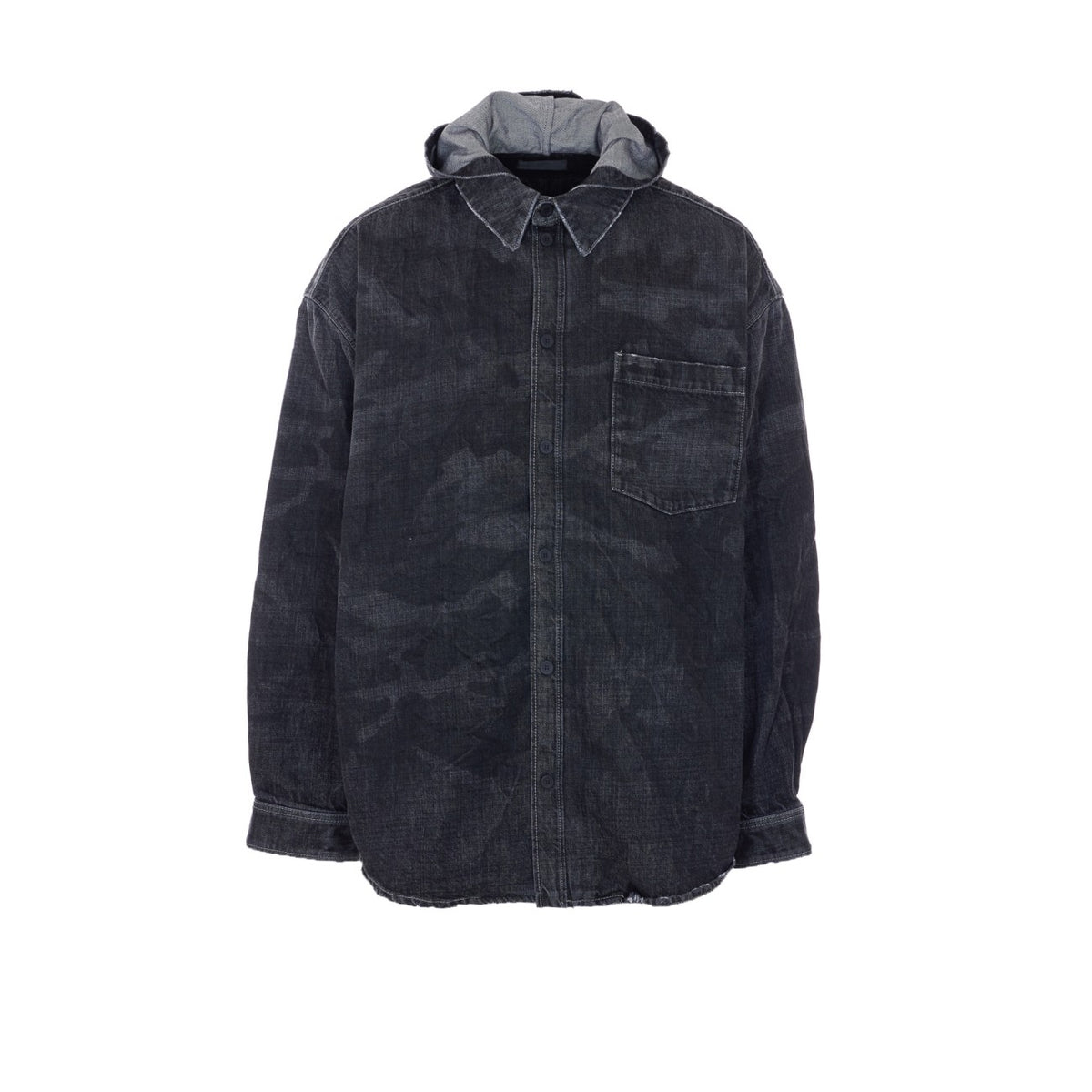 Balenciaga Men Denim Shirt Parka BALENCIAGA