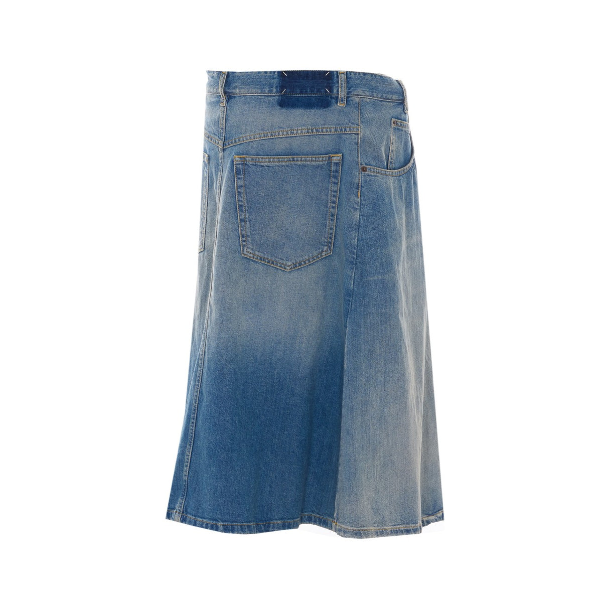 Maison Margiela Women Denim Wallet Midi Skirt MAISON MARGIELA