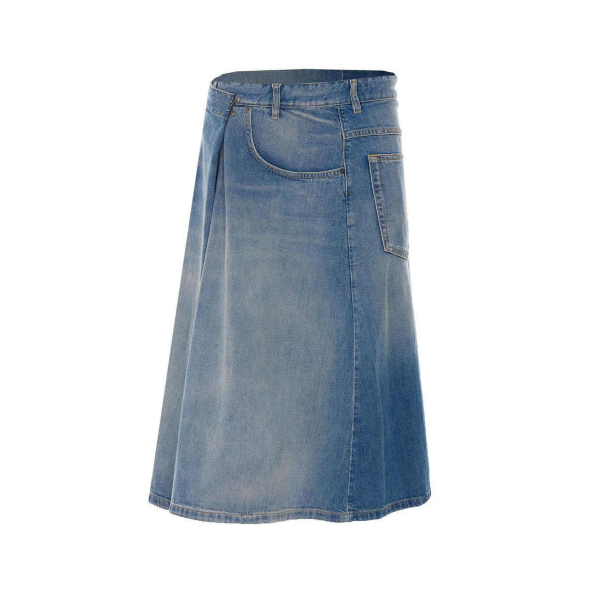 Maison Margiela Women Denim Wallet Midi Skirt MAISON MARGIELA