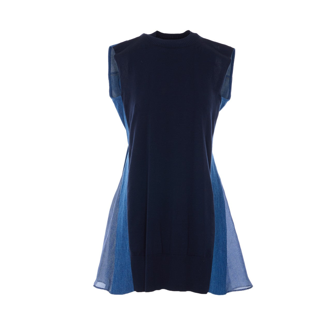 Sacai Women Denim X Knit Dress SACAI
