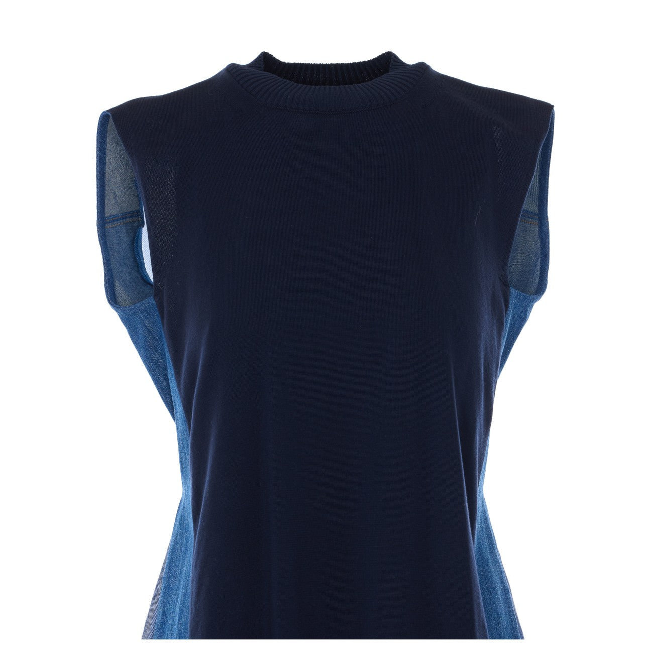 Sacai Women Denim X Knit Dress SACAI