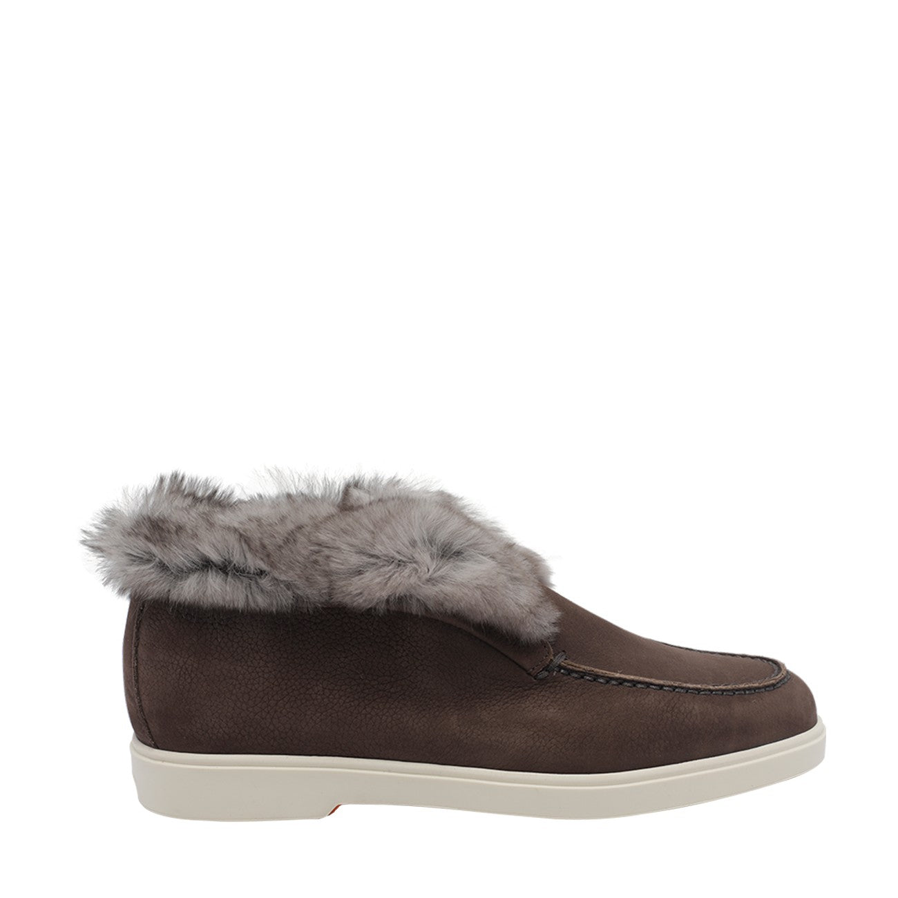 Santoni Women Desert Boots With Shearling Detail SANTONI