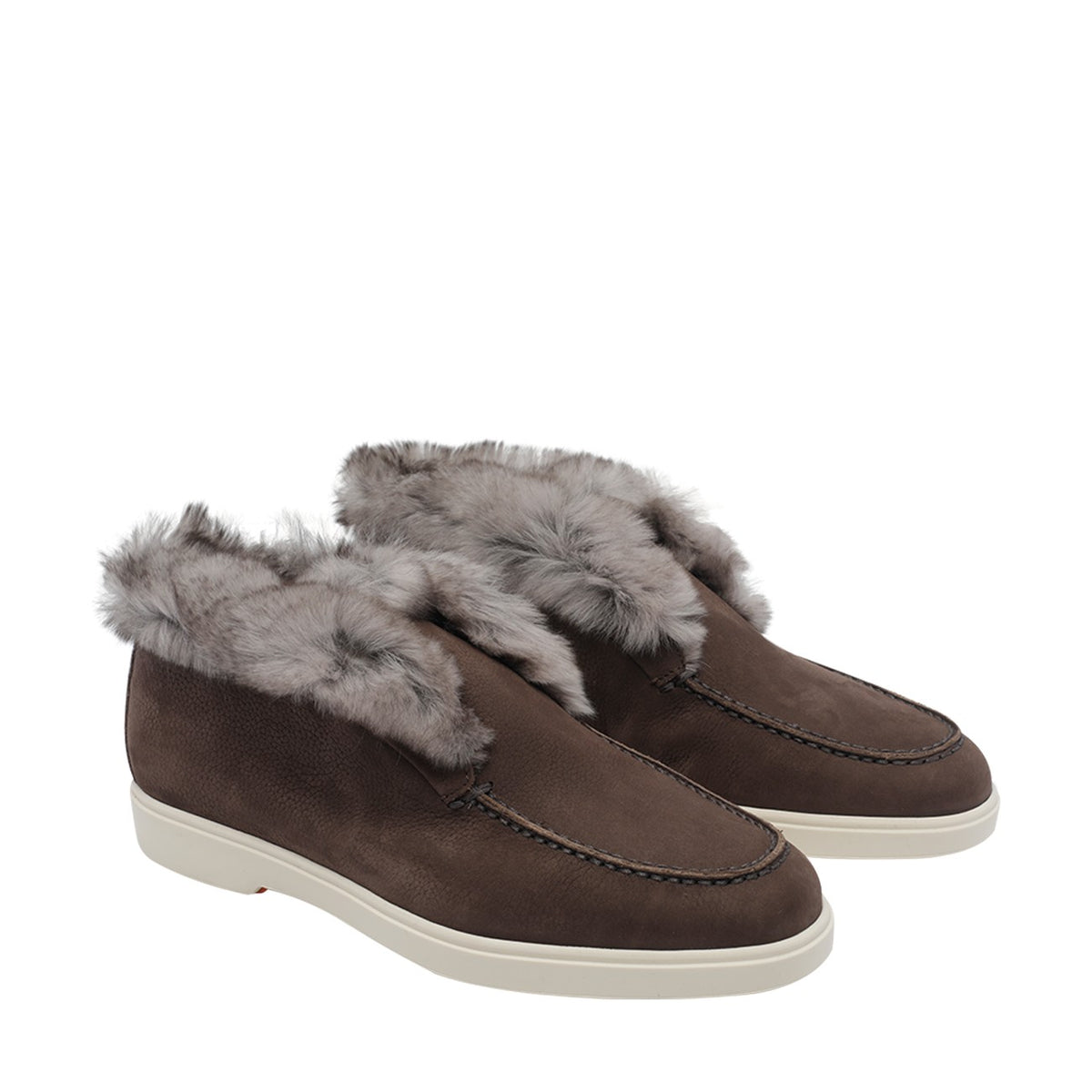 Santoni Women Desert Boots With Shearling Detail SANTONI