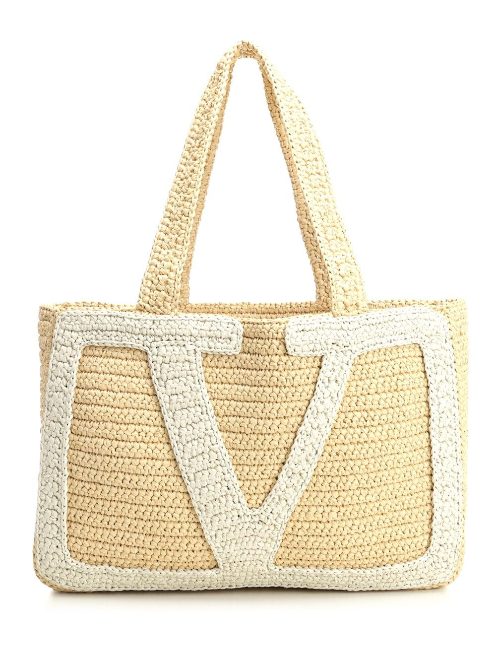 Valentino Garavani Women Large Tote | Viva Superstar Crochet | Crochet Rafia VALENTINO GARAVANI