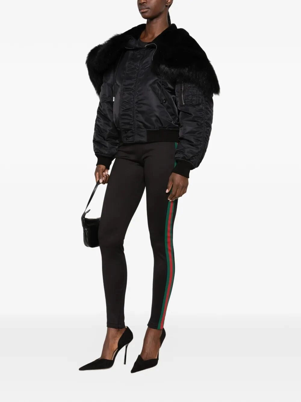 Gucci Women Technical Jersey Leggings With Web Insert GUCCI