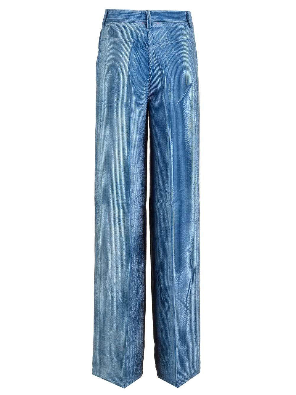 Forte_Forte Women Degradé Denim Velvet Wide Leg Pants Delavè FORTE FORTE