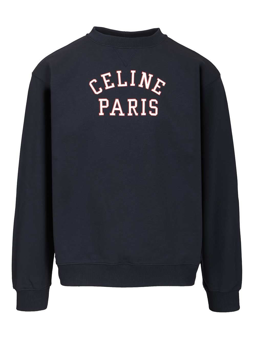 Celine Men Crewneck Cotton Sweatshirt CELINE