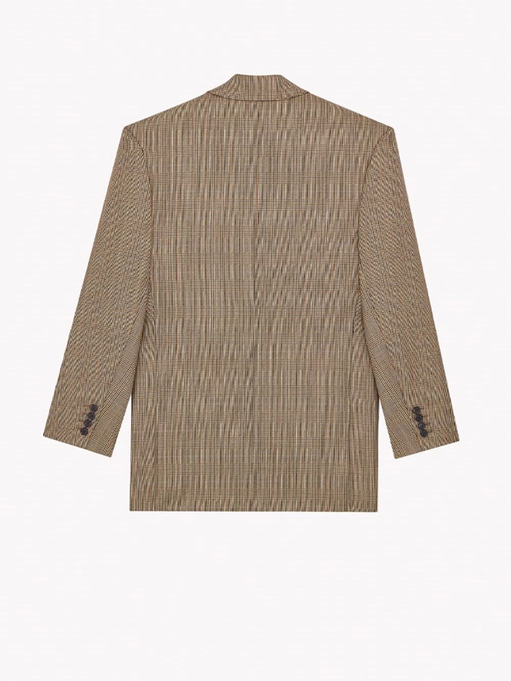 Saint Laurent Women Double Breasted Jacket In Prince Of Wales Puppytooth Wool