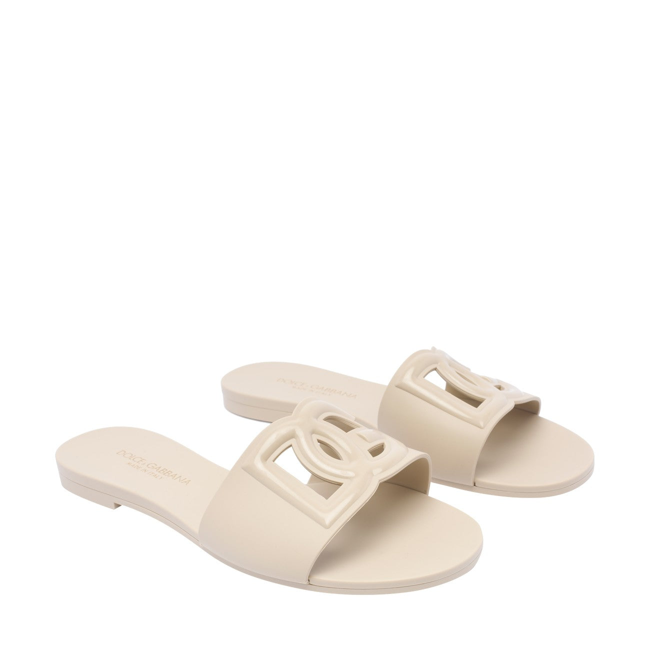 Dolce&Gabbana Women Dg Logo Beachwear Rubber Slide Sandals DOLCE & GABBANA